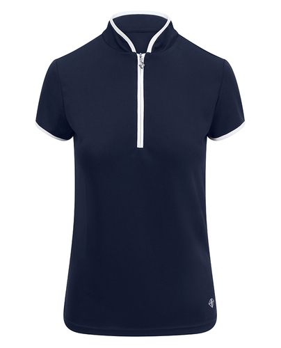 PURE GOLF Bloom2 Cap Sleeve Polo 030 Navy