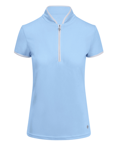 PURE GOLF Bloom2 Cap Sleeve Polo 030 Pale Blue