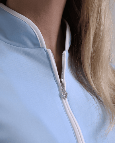 PURE GOLF Bloom2 Cap Sleeve Polo 030 Pale Blue