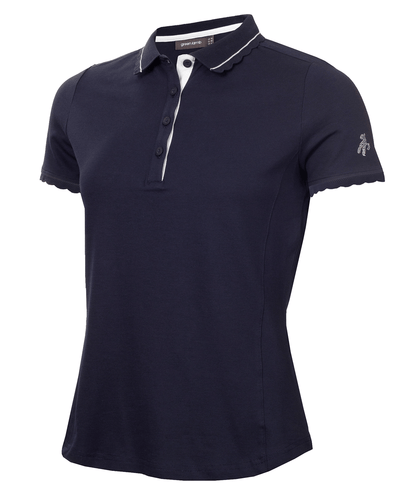 SIZE 14 - GREEN LAMB Oakley Club Short Sleeve Polo 065 Navy