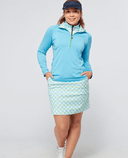 SIZE S - SWING OUT SISTER Celeste 1/4 Zip Dazzling Blue