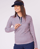 SIZE XL - SWING OUT SISTER Layla 1/4 Zip Long Sleeve Top Jumping Beans