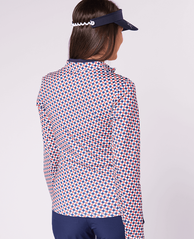 SIZE XL - SWING OUT SISTER Layla 1/4 Zip Long Sleeve Top Jumping Beans