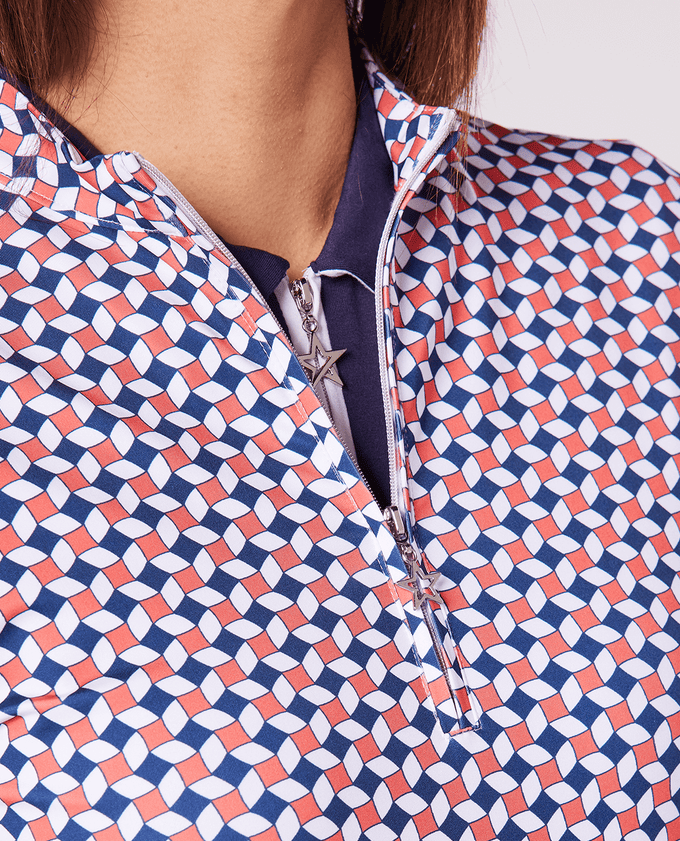 SIZE XL - SWING OUT SISTER Layla 1/4 Zip Long Sleeve Top Jumping Beans