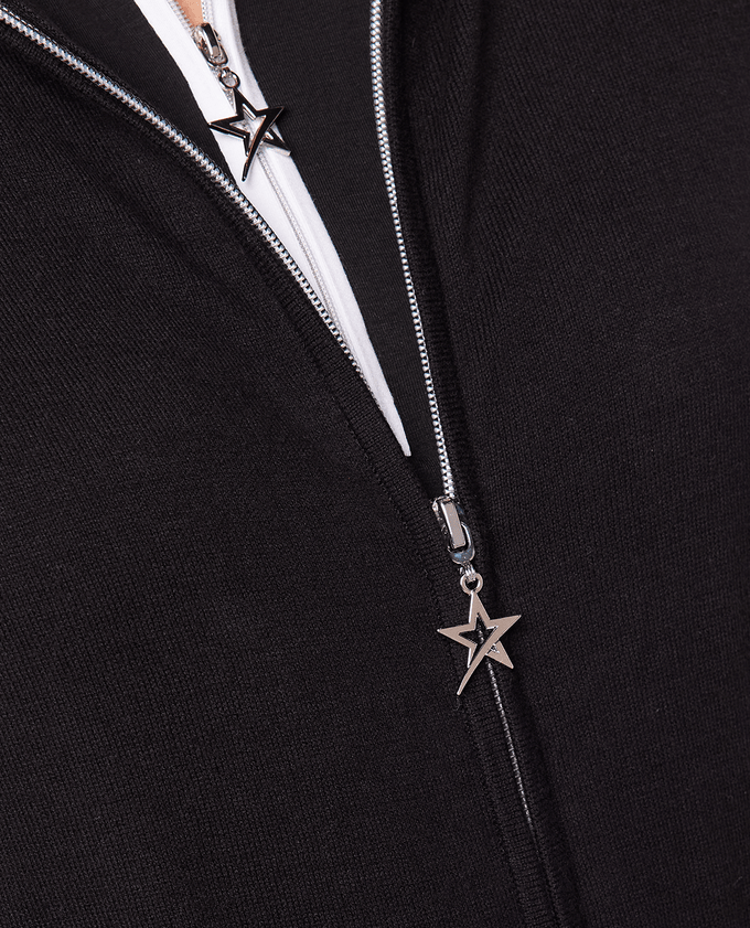 SWING OUT SISTER Seeker Cotton Cardigan Black/White
