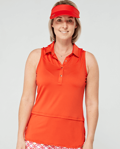 SIZE S - SWING OUT SISTER Amelie Sleeveless Polo Mandarin
