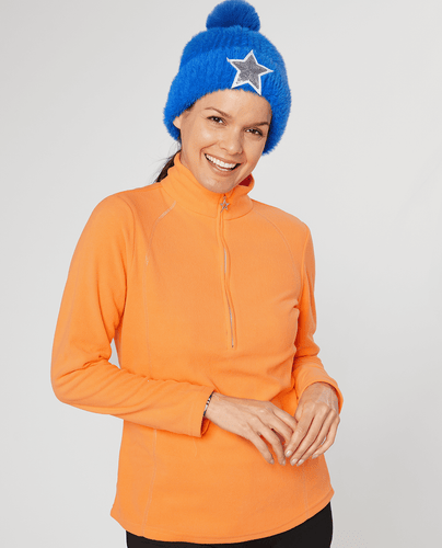 SWING OUT SISTER Frankie 1/4 Zip Fleece Orange Fizz