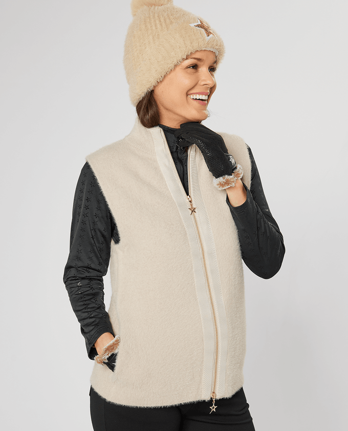 SWING OUT SISTER Leo Knit Vest Gilded Beige