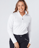 SIZE XXL - SWING OUT SISTER Stardust Brushed 1/4 Zip Top White Magic Stars