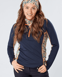 SIZE M - SWING OUT SISTER Sophie 1/4 Zip Top Apricot & Sage
