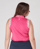 SWING OUT SISTER Alice Sleeveless Polo Lush Pink & Mandarin