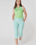 SIZE 12 - SWING OUT SISTER Lexi Pull On Capri Dazzling Blue & Emerald