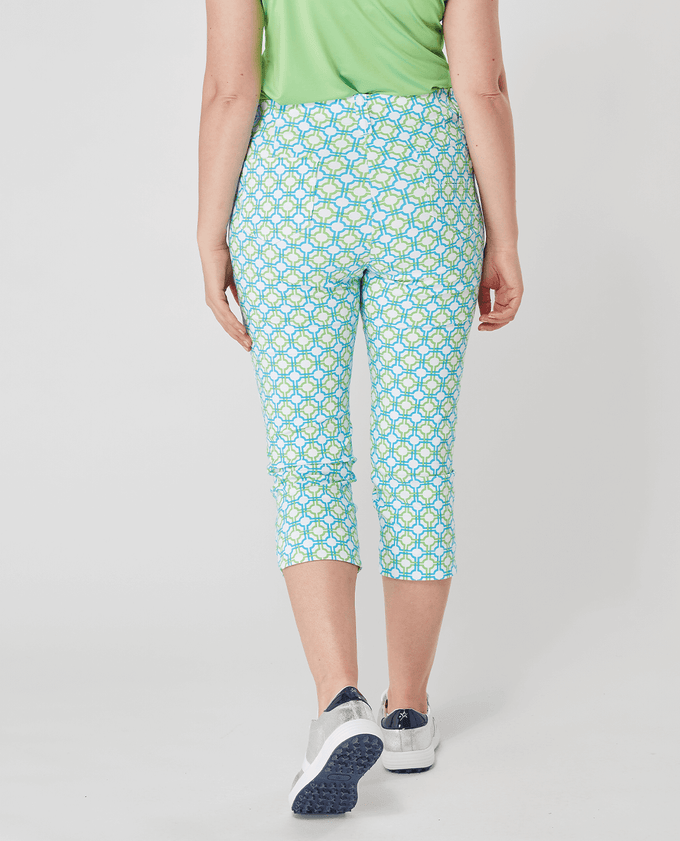SIZE 12 - SWING OUT SISTER Lexi Pull On Capri Dazzling Blue & Emerald