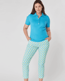 SIZE 16 - SWING OUT SISTER Georgia 7/8 Trouser Dazzling Blue & Emerald