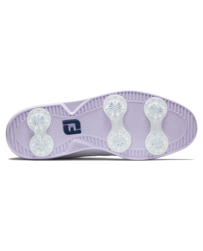 FootJoy Wide Fit FJ Traditions Womens Golf Shoe White/Purple