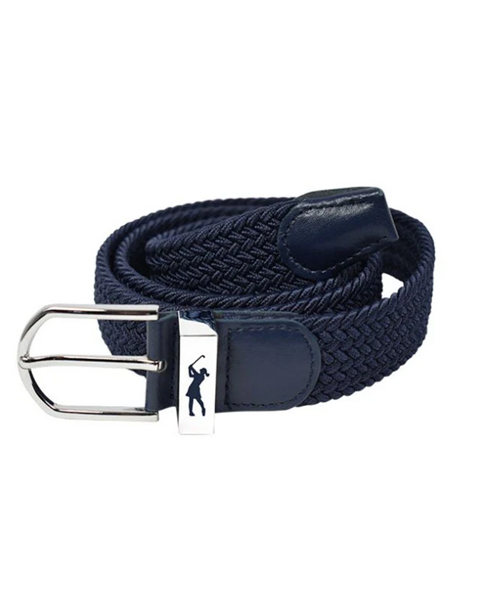 SURPRIZE SHOP Woven Stretch Belt - Navy
