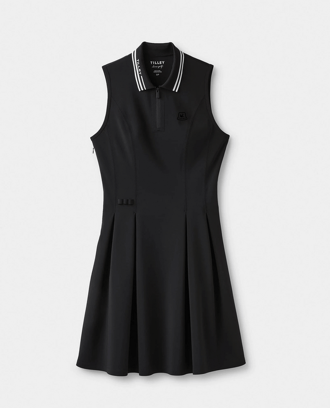 SIZE L - TILLEY Polo Dress Black