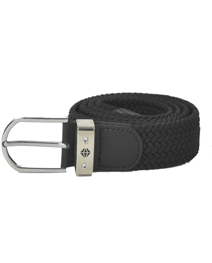 PURE GOLF Paige Woven Stretch Belt - Black