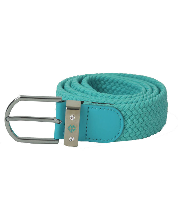 PURE GOLF Paige Woven Stretch Belt - Ocean Blue