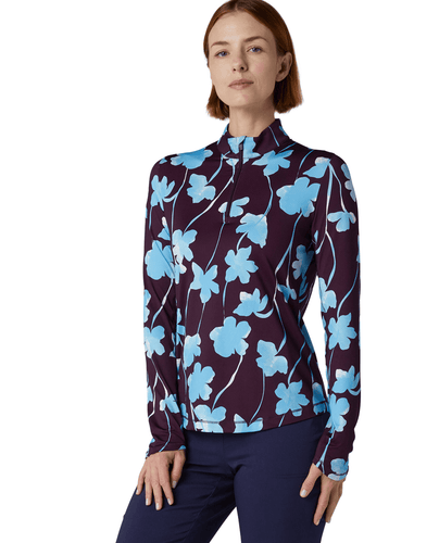 CALLAWAY Floral Print Winter Top CGKFF0J9 Potent Purple
