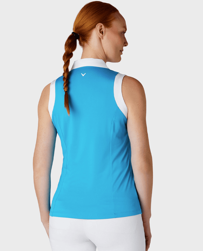CALLAWAY Sleeveless Polo CGKSD034 Vivid Blue