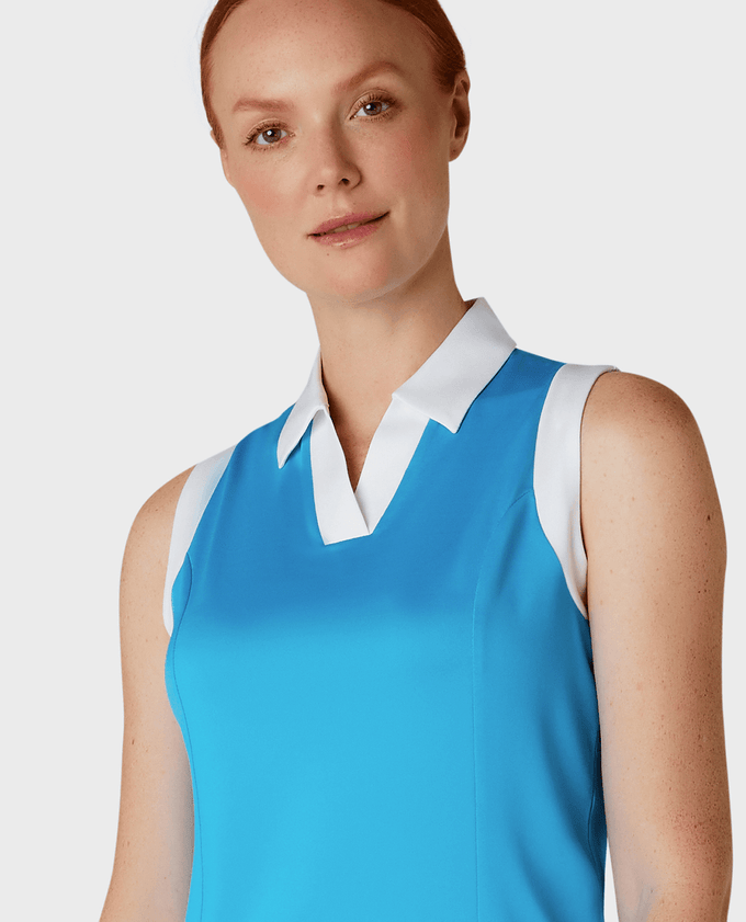 CALLAWAY Sleeveless Polo CGKSD034 Vivid Blue
