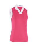 SIZE S - CALLAWAY Sleeveless Block Polo CGKSD034 Pink Peacock