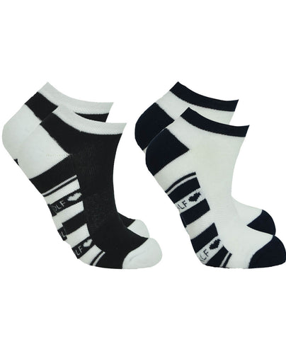 PURE GOLF Lot de 2 paires de chaussettes en bouleau - Marine - TAILLE UNIQUE
