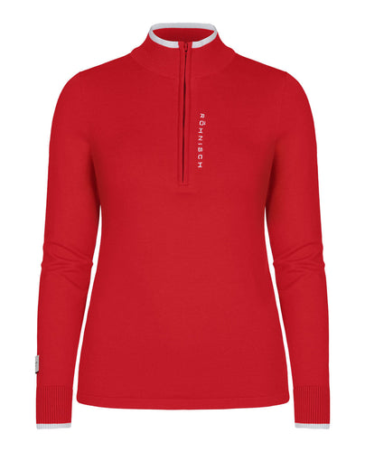 ROHNISCH Knitted Half Zip Flame Scarlet