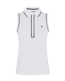SIZE XL - ORIGINAL PENGUIN Veronica Sleeveless Polo OGKSE047 Bright White