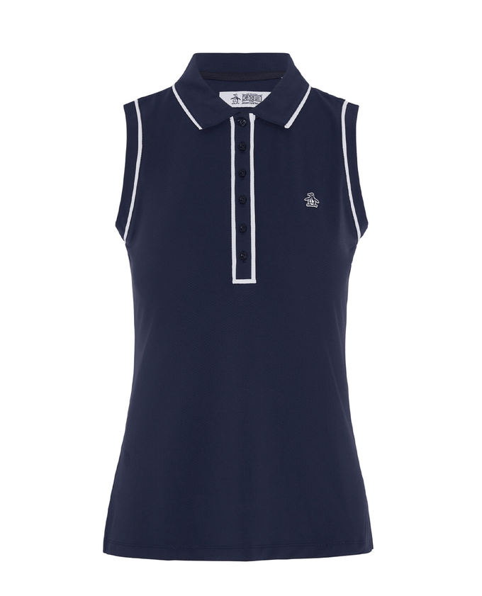 ORIGINAL PENGUIN Veronica Sleeveless Polo OGKSE047 Navy