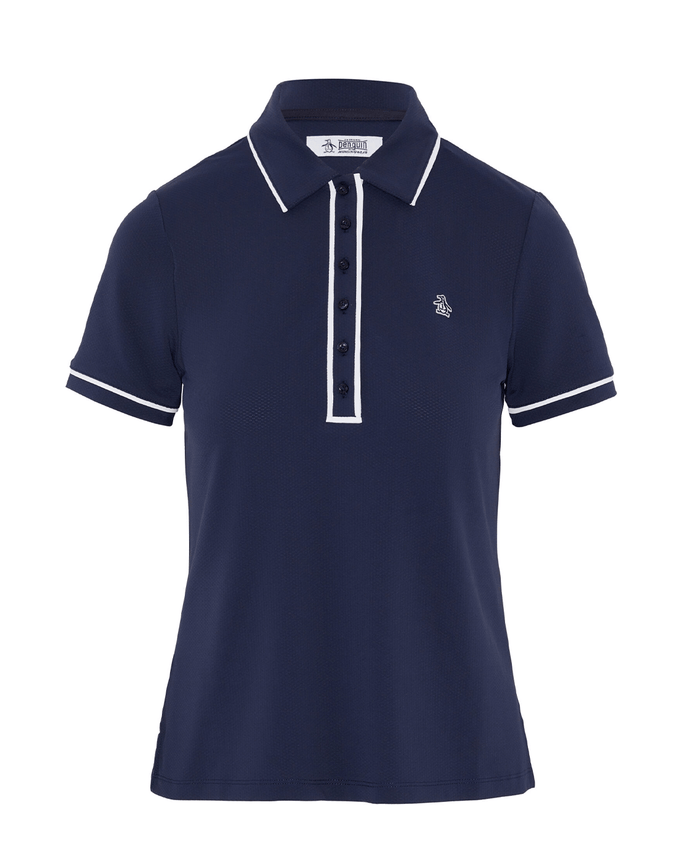 SIZE S - ORIGINAL PENGUIN Performance Veronica Polo OGKSE048 Navy