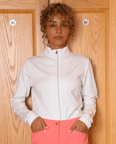 SIZE XS - DAILY SPORTS Anna Long Sleeve Full Zip 192 White
