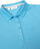 SIZE S - CALVIN KLEIN Sleeveless Performance Cotton Polo 651 Heritage Blue