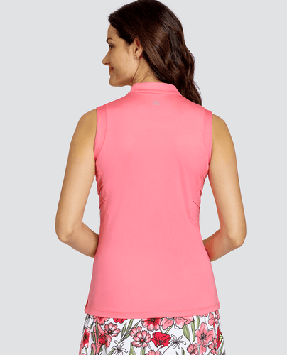 SIZE S - TAIL Lander Sleeveless Polo Strawberry Pink