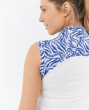 SIZE S - PURE GOLF Spirit Sleeveless Polo 001 Indigo Jungle