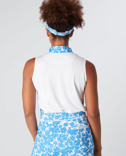 SIZE M - SWING OUT SISTER Clarissa Sleeveless Polo Optic White