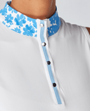 SIZE M - SWING OUT SISTER Clarissa Sleeveless Polo Optic White