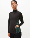 SIZE XS - ROHNISCH Jane Thermo Half Zip Green Crocco