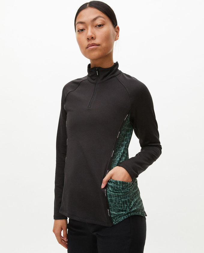 SIZE XS - ROHNISCH Jane Thermo Half Zip Green Crocco