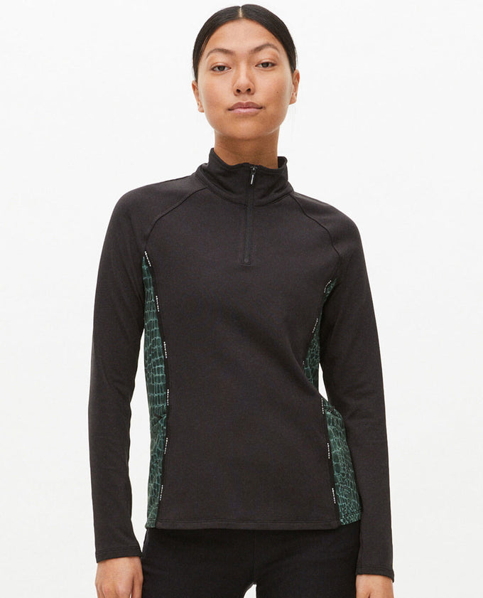 SIZE XS - ROHNISCH Jane Thermo Half Zip Green Crocco