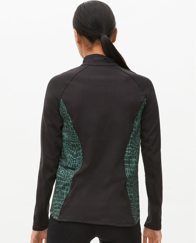SIZE XS - ROHNISCH Jane Thermo Half Zip Green Crocco