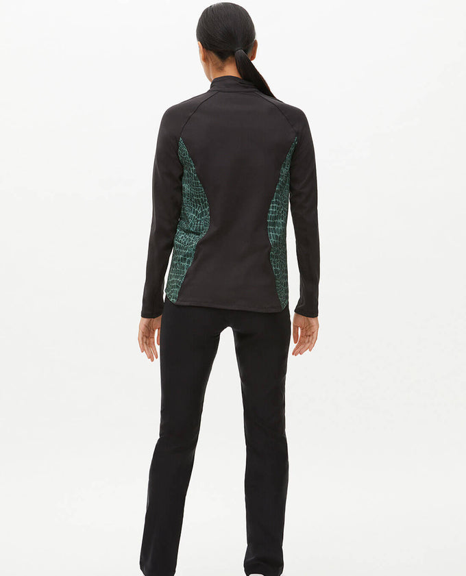 SIZE XS - ROHNISCH Jane Thermo Half Zip Green Crocco