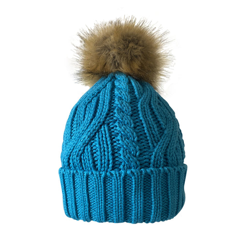 SURPRIZE SHOP Waterproof Bobble Hat Aqua