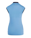 SIZE XS - SWING OUT SISTER Christy Cap Sleeve Polo Tranquil Blue