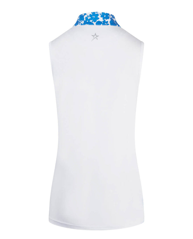 SIZE M - SWING OUT SISTER Clarissa Sleeveless Polo Optic White