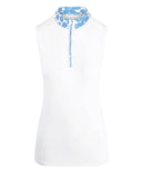 SIZE M - SWING OUT SISTER Clarissa Sleeveless Polo Optic White