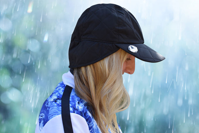 SURPRIZE SHOP Waterproof Quilted Winter Wind Cap Black