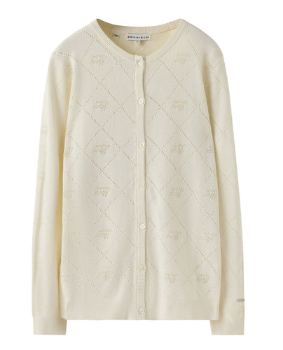 ROHNISCH Logo Jacquard Cardigan Tofu