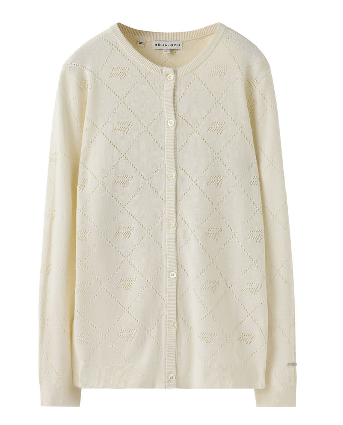 ROHNISCH Logo Jacquard Cardigan Tofu